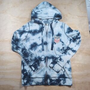 Women's 5th & Ocean New Era USWNT Tie-Dye Full-Zip Hoodie Jacket Sz M